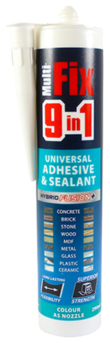Timco Multi-Fix 9 in 1 Universal Adhesive & Sealant White 290ml Tube