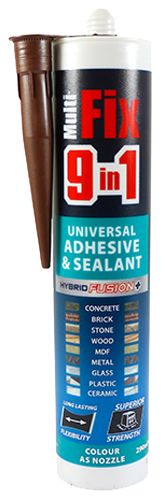 Timco Multi-Fix 9 in 1 Universal Adhesive & Sealant Brown 290ml Tube