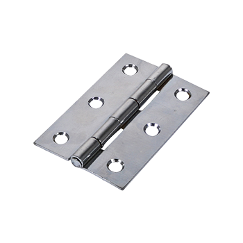100mm x 70mm Butt Hinge Fixed Pin - Chrome Plated - Pack of 2