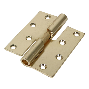 100mm x 86mm Right Hand Rising Butt Hinge - Electro Brass Plated - Pack of 2