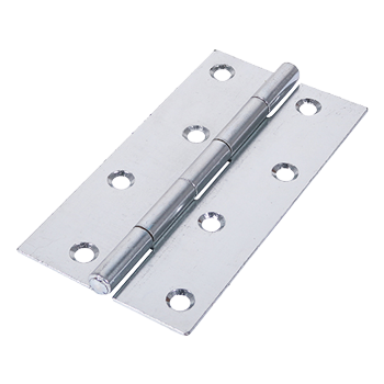127mm x 65mm Narrow Uncranked Butt Hinge - Zinc Plated - Pack of 2