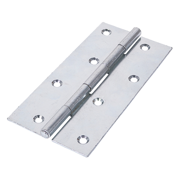 150mm x 75mm Narrow Uncranked Butt Hinge - Zinc Plated - Pack of 2