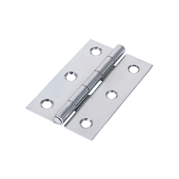 75mm x 48mm Narrow Uncranked Butt Hinge - Zinc Plated - Pack of 2