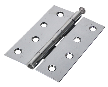 100mm x 71mm Butt Hinge Loose Pin - Polished Chrome - Pack of 2