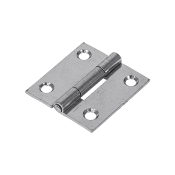 38mm x 34mm Butt Hinge Fixed Pin - Zinc Plated - Pack of 2