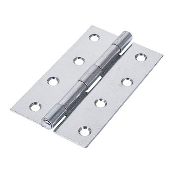 100mm x 58mm Narrow Uncranked Butt Hinge - Zinc Plated - pack of 2