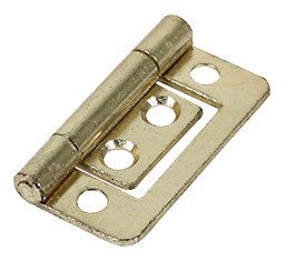 38mm x 28mmFlush Hinge - Electro Brass Plated - Pack of 2
