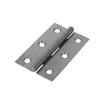 75mm x 48mm Narrow Uncranked Butt Hinge - Self Colour - Pack of 2