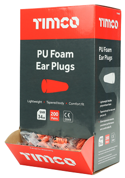 PU Foam Ear Plugs Box of 200 Pairs