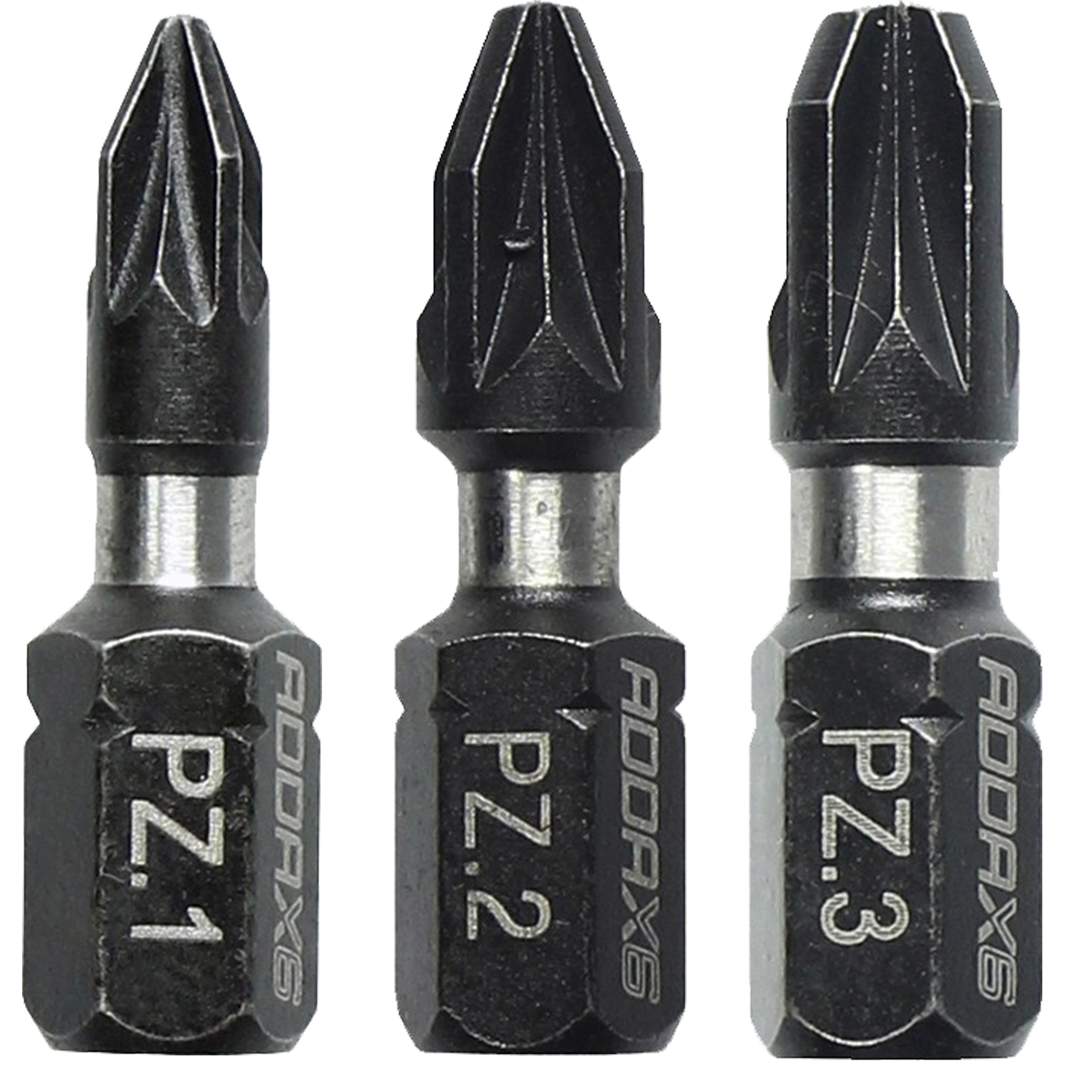 Addax X6 Pozi Screwsdriver Bits 25mm