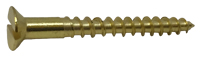 Brass Woodscrews Slotted Countersunk